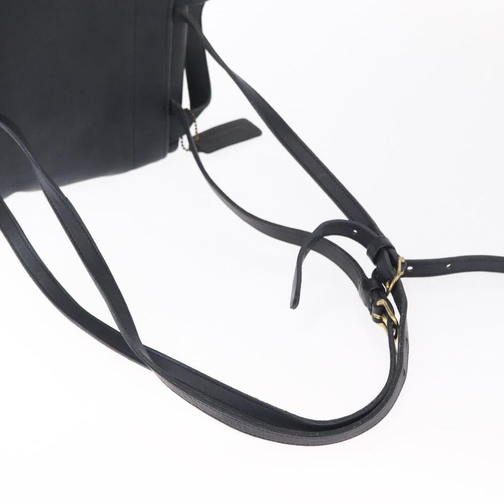 Coach Backpack Leather Navy Gold Auth am9839 - Picture 8 of 16